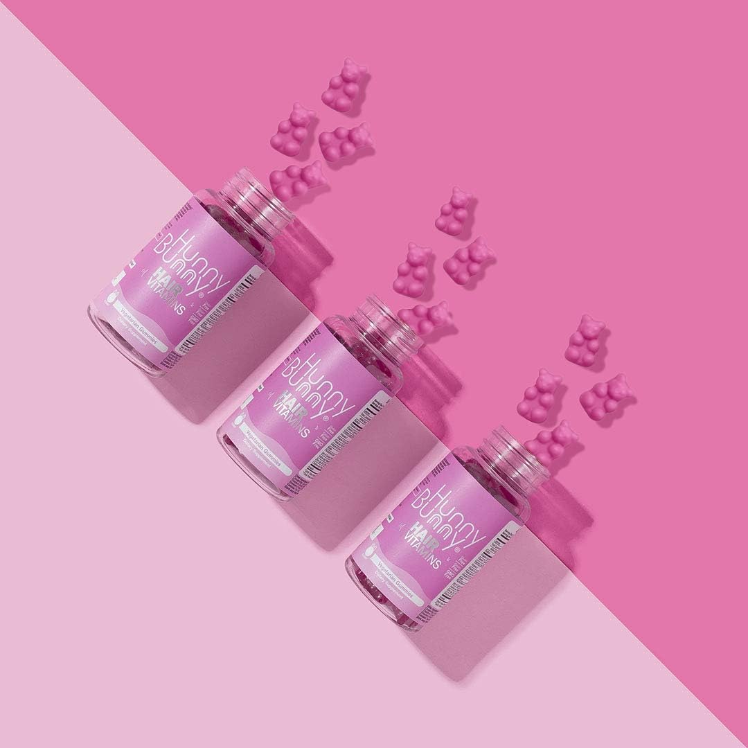 Hair Vitamin Biotin Gummies with Vitamin A, C, D, E, B6 for Hair Growth, Skin, Nails - Non GMO, Gluten Free - 60 Gummies