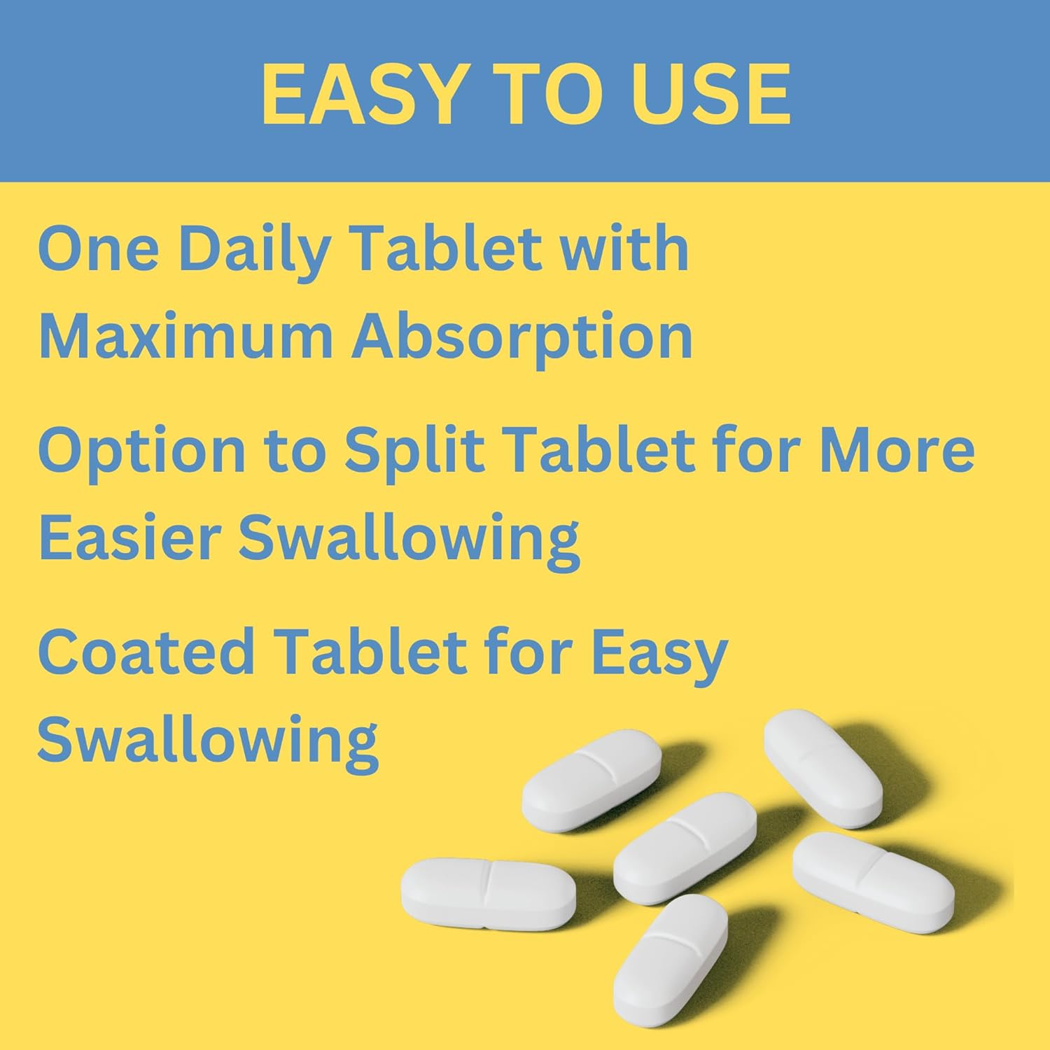 Halal Calcium Tablets with Vitamin D3 for Bone, Teeth, and Immune Health - 90 Tablets
