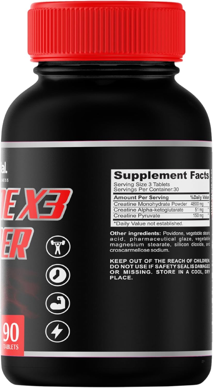 Halal Certified Creatine Monohydrate Pills for Enhanced Performance and Muscle Growth - VitaHalal Creatine X3 Thunder