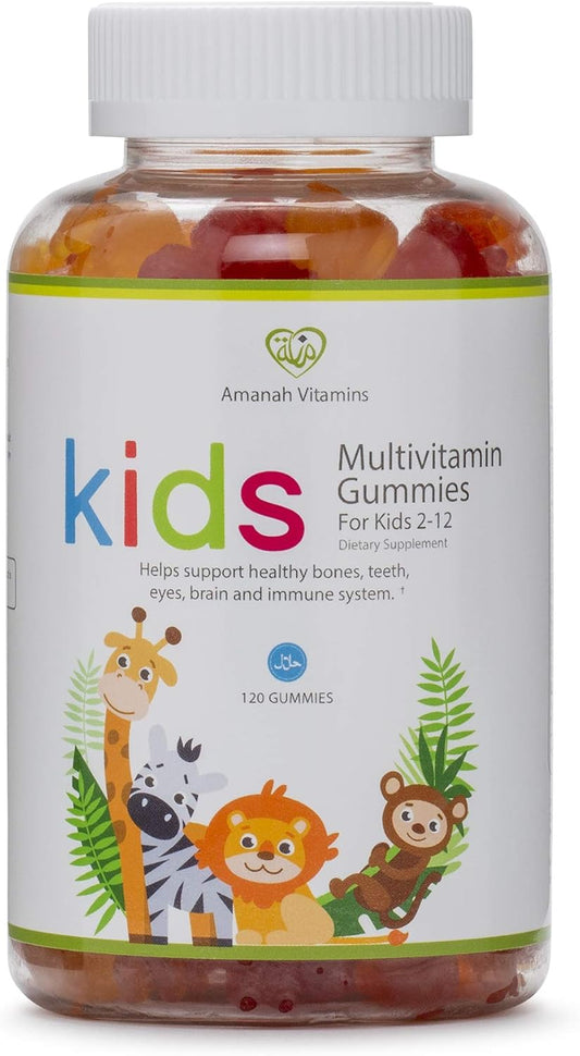 Halal Children’s Multivitamin Gummy - 120 Count - Amanah Vitamins - 2 Month Supply