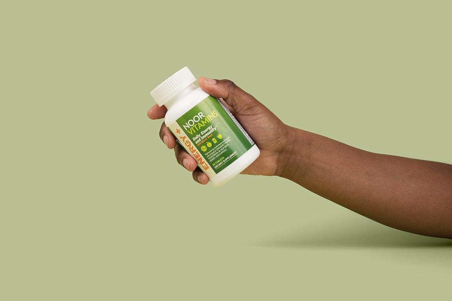 Halal Energy+ Multivitamin with 26 Vitamins & Minerals, Black Seed, Dates, Honey - Gelatin Free, Men & Women, 2 Month Supply
