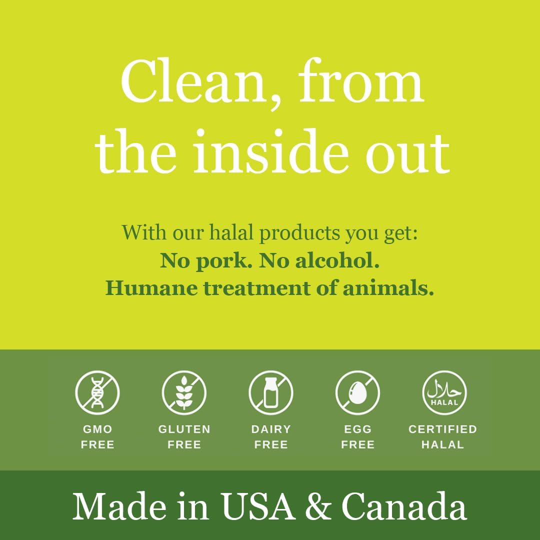 Halal Hair Vitamins with Biotin, Collagen, Silica, Vitamin C & E for Hair, Skin & Nails - Natural Strawberry Gummy (90 Count)