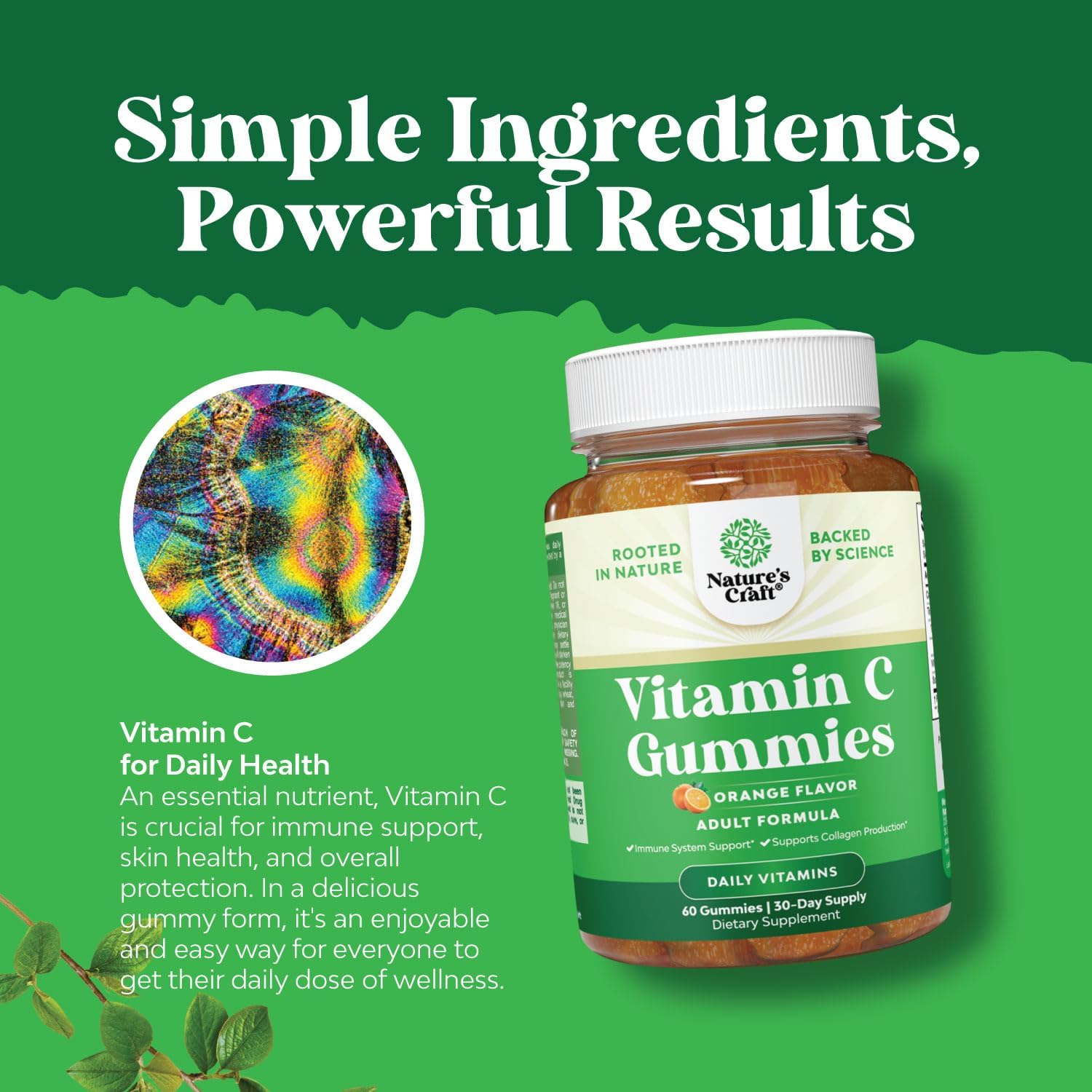 Halal Vitamin C Immune Support Gummies with Reduced Glutathione and Glutamic Acid Supplement Bundle for Adults