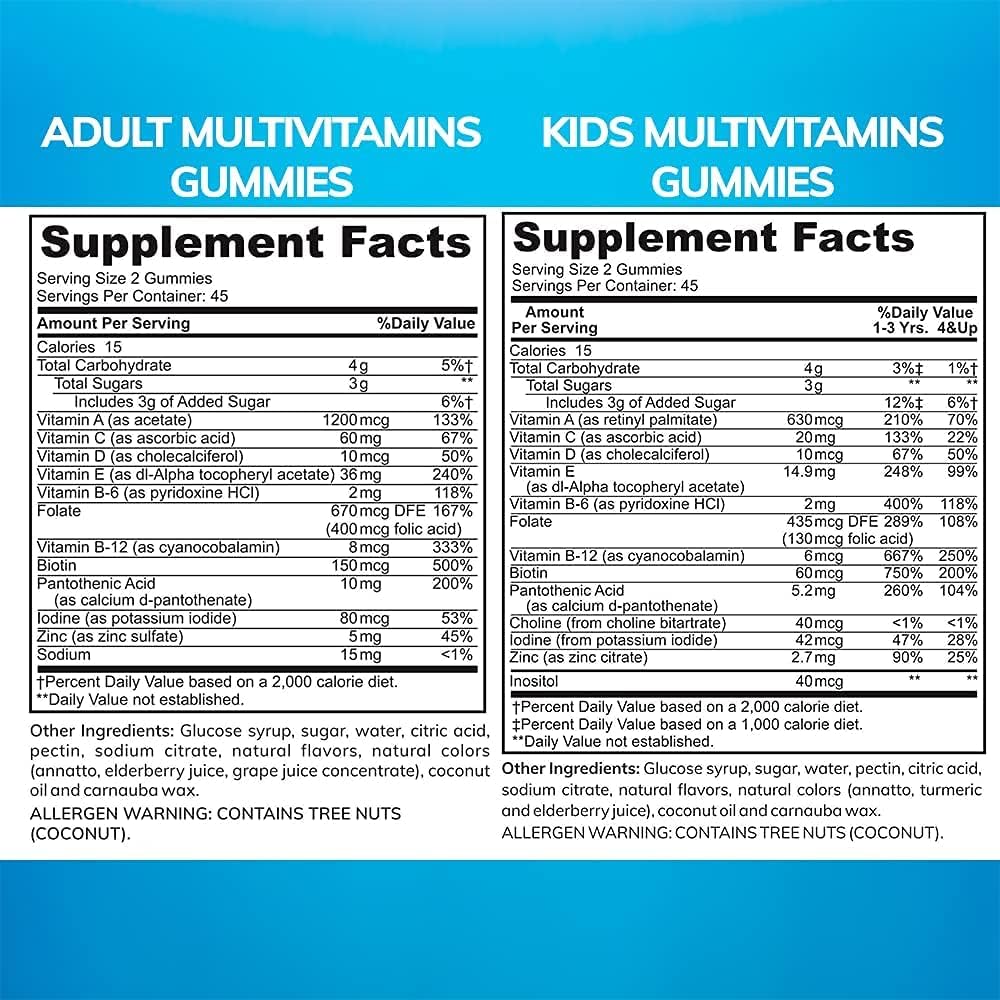 Halal Zaytun Vitamins Multivitamin Gummies for Kids and Adults, Daily Nutritional Support, Vegetarian, Energy & Growth Support - Made in USA