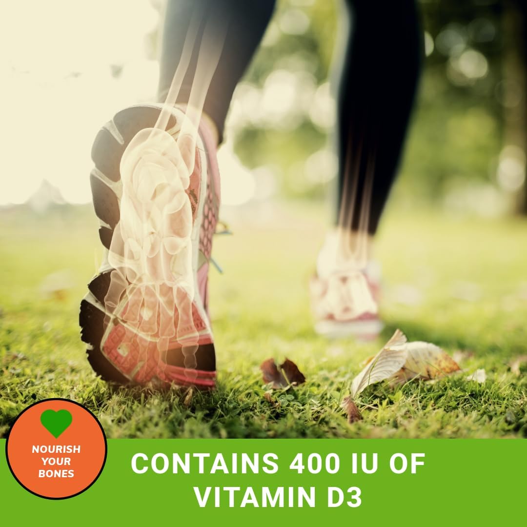 HalalwaysUS Halal Calcium and Vitamin D Supplement for Bone Health Support - 650mg Calcium and 10mcg Vitamin D - Dietary Vitamin Supplement for Men and Women