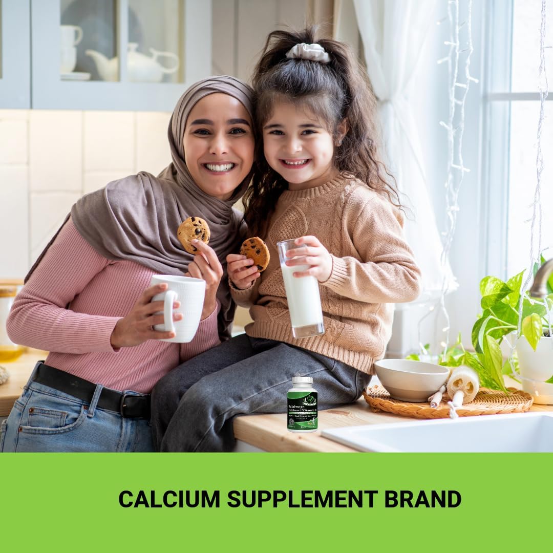 HalalwaysUS Halal Calcium and Vitamin D Supplement for Bone Health Support - 650mg Calcium and 10mcg Vitamin D - Dietary Vitamin Supplement for Men and Women