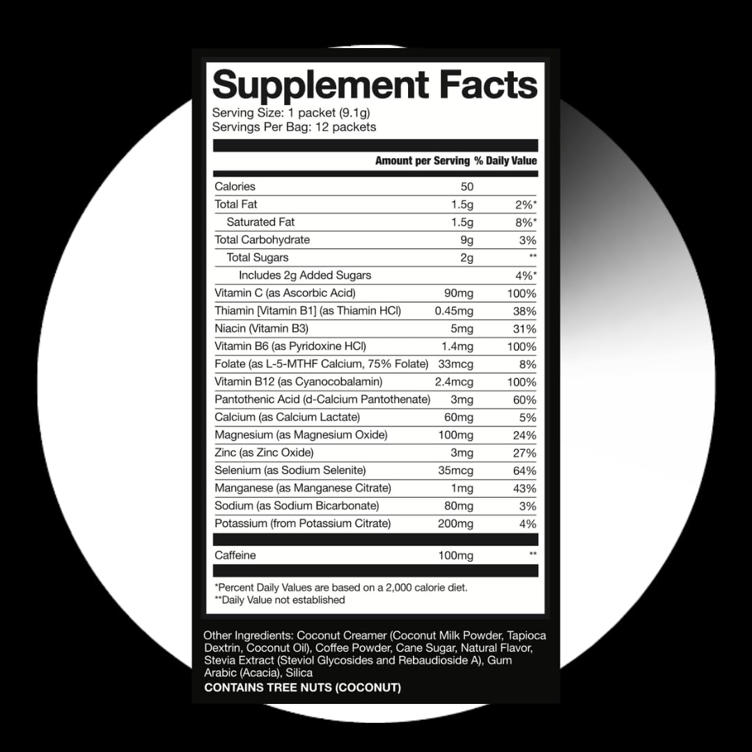 HALO Sport HALO Hydration Variety Pack - Electrolyte Energy Drink Mix Powder Packets - Caramel, Vanilla, Mocha Lattes - Healthy Skinny Coffee - 12 Sticks