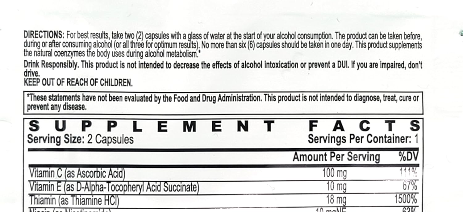 Hangover Prevention Supplement | Booze Burner | Electrolytes for Hydration | 1 Pack | Pre-Party Support | Reduce Hangover Effects | Take Before Drinking