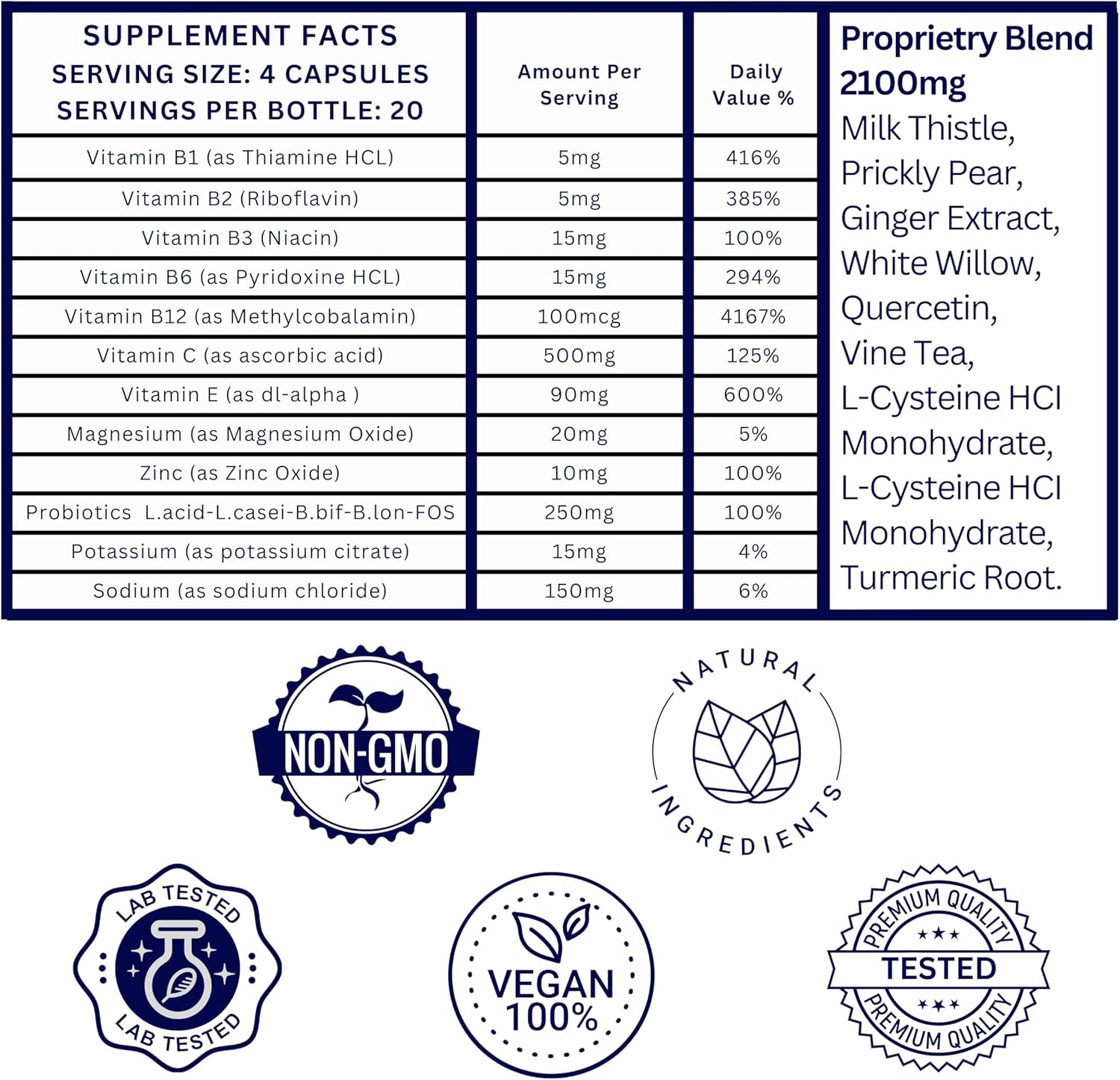 Hangover Relief Supplements for Men and Women - Electrolytes, Minerals, Vitamin B6, B9, B12 - Fight Nausea and Boost Energy - 20 Drinking Sessions