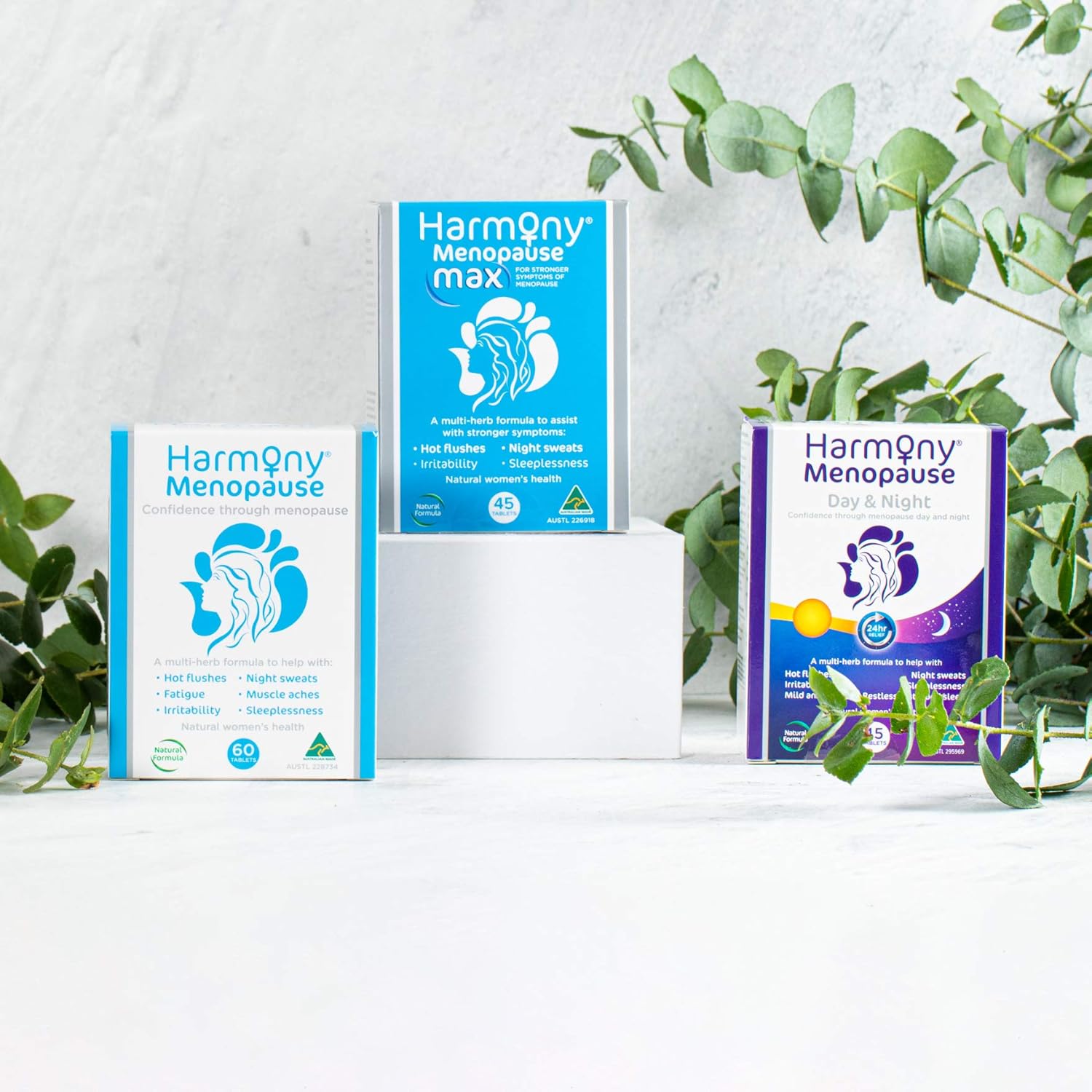 Harmony Menopause Supplements for Women - Natural Support for Hot Flashes & Irritability, 120 Tablets