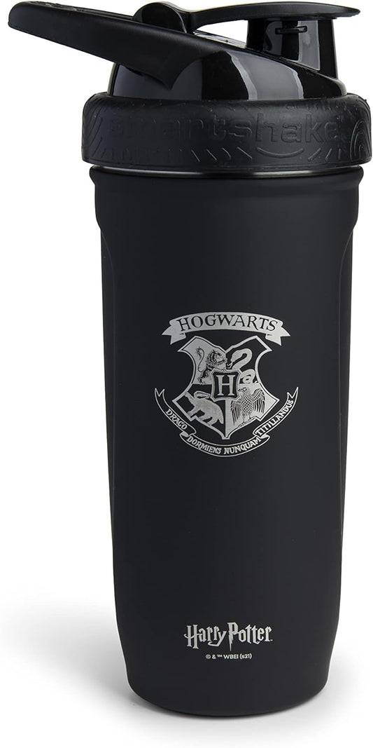 Harry Potter Hogwarts Crest Stainless Steel Smartshake Shaker Bottle (900 ML / 30oz) | Lightweight Resistance Sports Bottle | Leakproof, BPA & DEHP Free