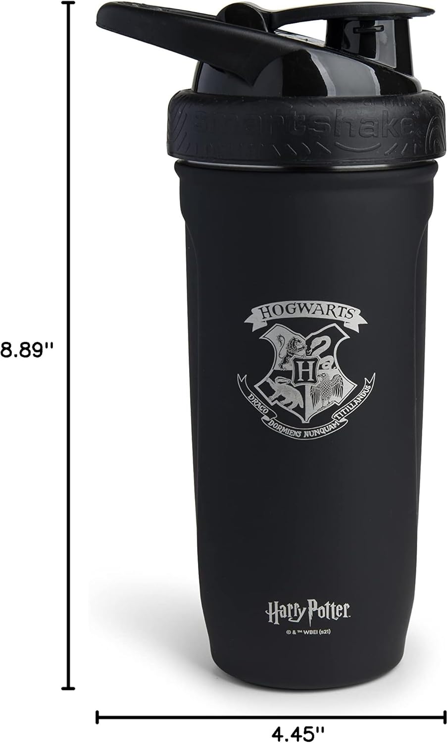 Harry Potter Hogwarts Crest Stainless Steel Smartshake Shaker Bottle (900 ML / 30oz) | Lightweight Resistance Sports Bottle | Leakproof, BPA & DEHP Free