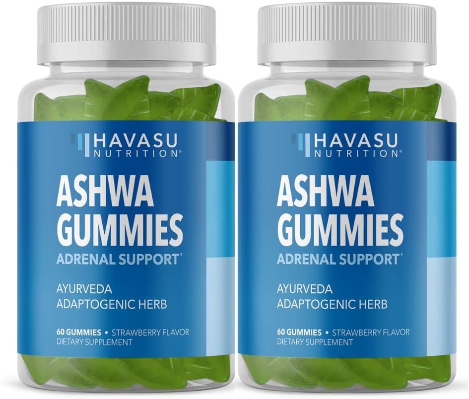 HAVASU NUTRITION Ashwagandha Gummies Supplement Designed to Support a Natural Calm - Herbal Support - Ashwagandha Gummies for Women and Men - Non-GMO and Gluten-Free Supplement - 120 Vegan Strawberry Gummies