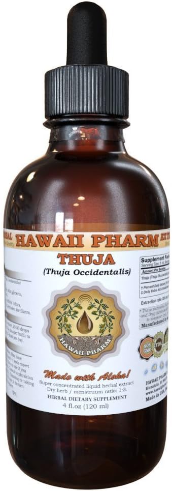 HawaiiPharm Thuja Liquid Extract - 2 fl.oz - Made in USA - Herbal Supplement
