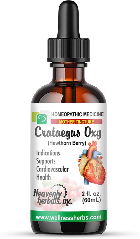 Hawthorn Berry Extract Mother Tincture - Supports Cardiovascular Health and Blood Circulation - 2 fl. Oz - Made in USA - Homeopathic Medicine by Heavenly Herbals, Inc.