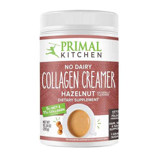 Hazelnut Collagen Creamer Powder with MCT Oil - Dairy-Free Drink Mix, 10.34 oz