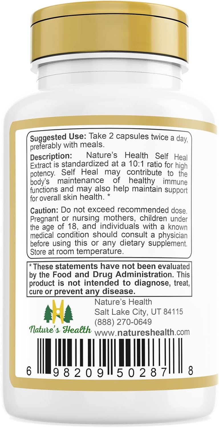 Heal All Supplement for Healthy Skin & Immune Support - 1000mg - 60 Veg Caps - Non-GMO
