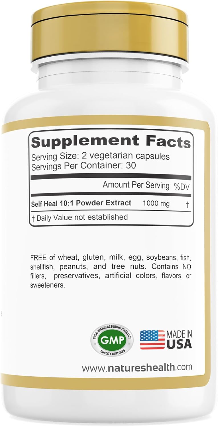 Heal All Supplement for Healthy Skin & Immune Support - 1000mg - 60 Veg Caps - Non-GMO