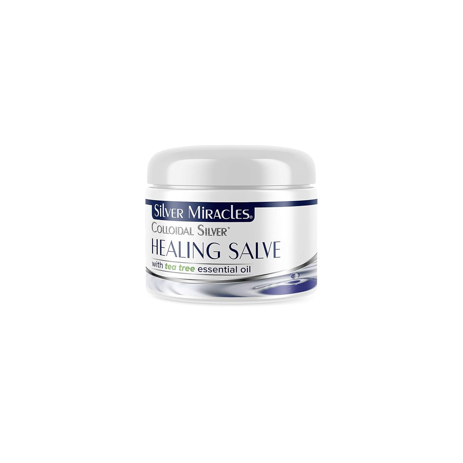Healing and Protective 1oz Silver Miracles Colloidal Silver Tea Tree Salve