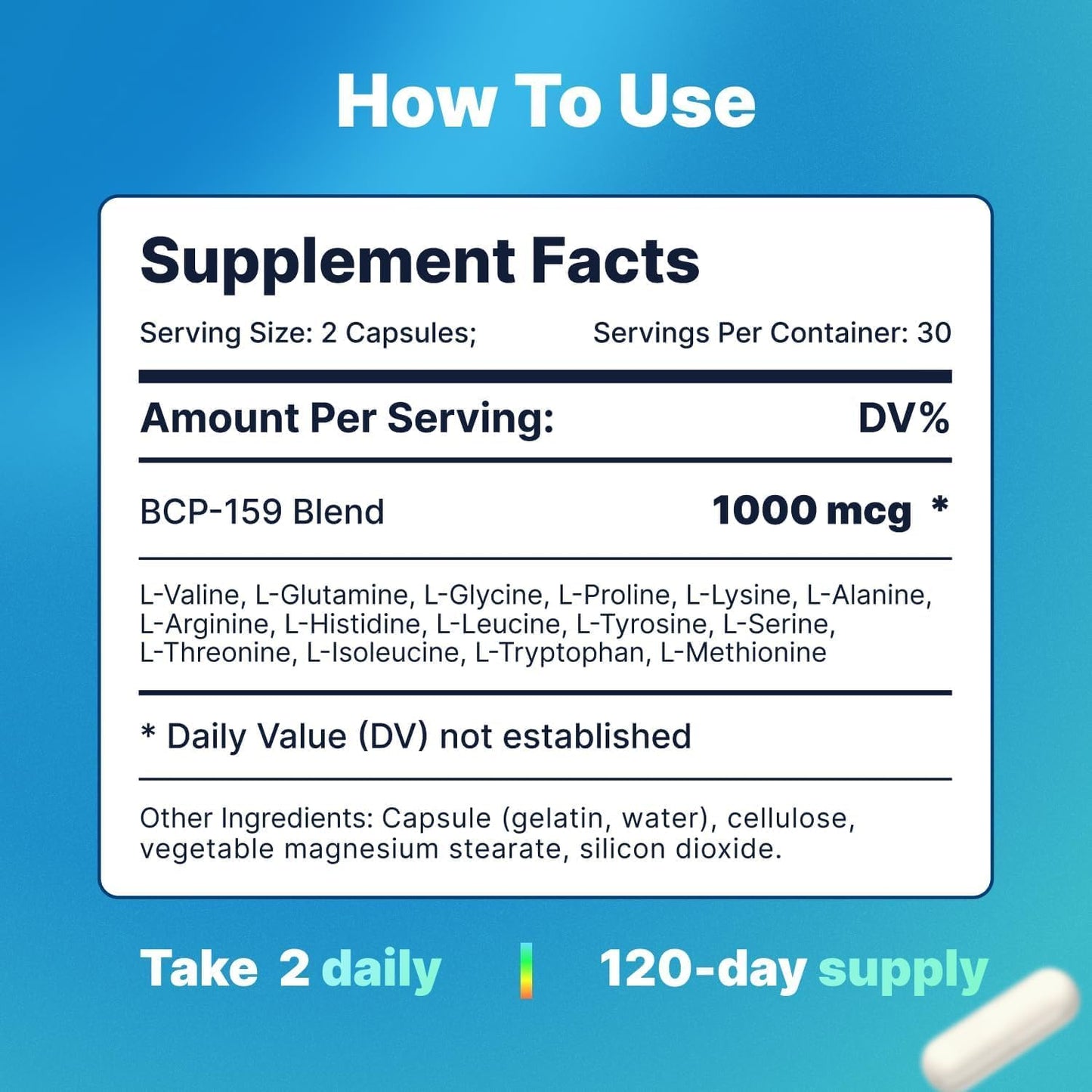 Healthbiotics BCP-159 Capsules - Cycle & Post-Workout Recovery Supplement - Muscle & Joint Support - 1000 mcg NAC - 60 Capsules