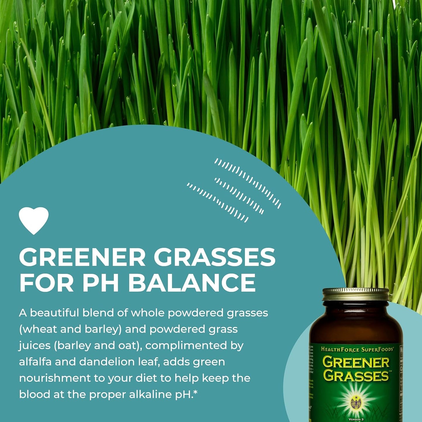 HealthForce SuperFoods Greener Grasses - 10 Ounce Powder for Boosting Health and Wellness