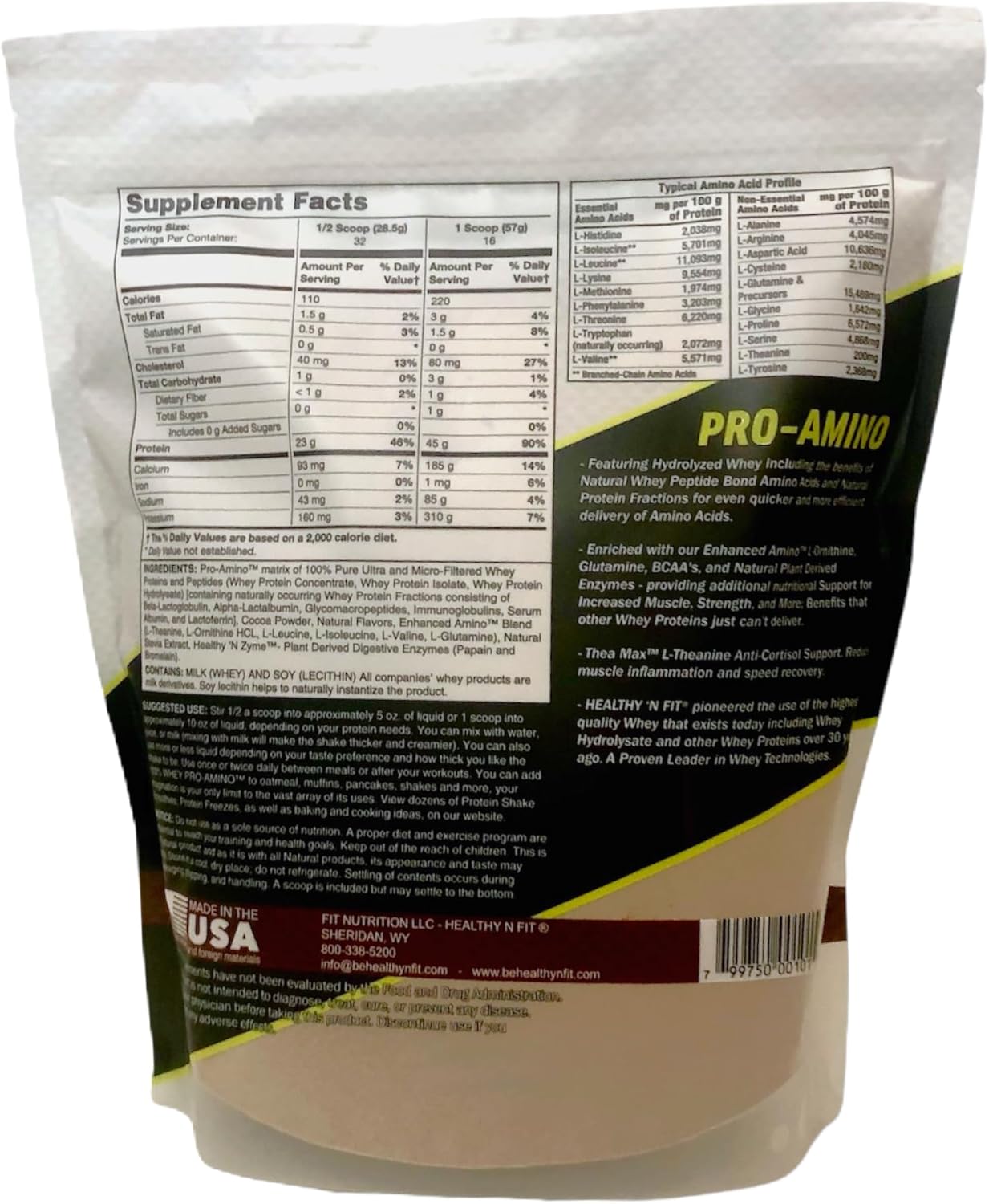 Healthy 'N Fit 100% Whey Protein with Peptides - Chocolate Flavor - 2lb - America's #1 Supplement Brand