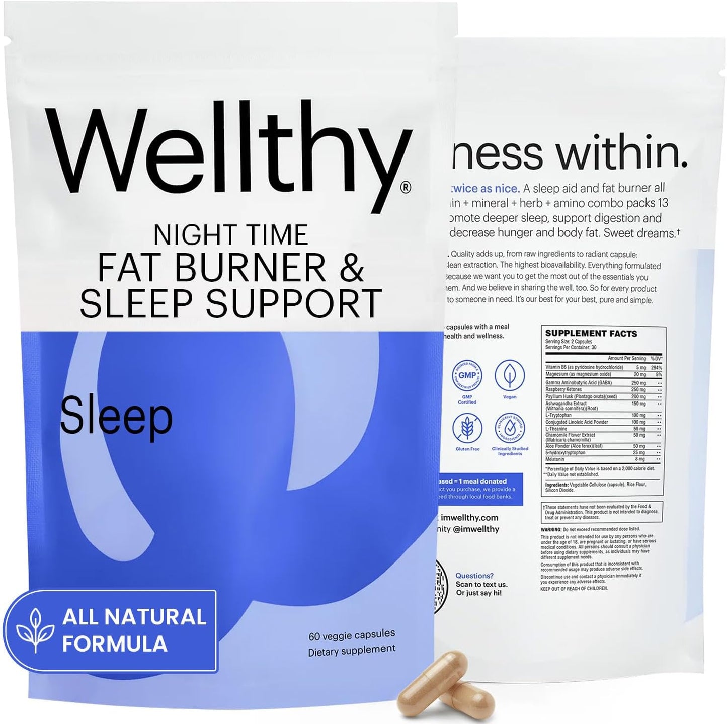 Healthy Skin, Hair, Nails & Sleep Support Bundle - Wellthy Daily Multivitamin & Night Time Slimming Formula
