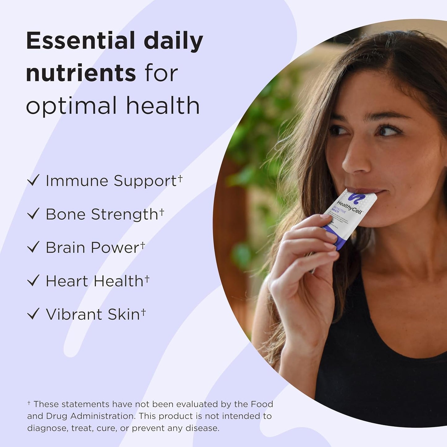 Healthycell Bioactive Multi - Liquid Multivitamin for Men and Women - Supports Brain, Heart, Immunity, Energy, Skin, and Hair - Maximum Absorption - 30 Gel Packs