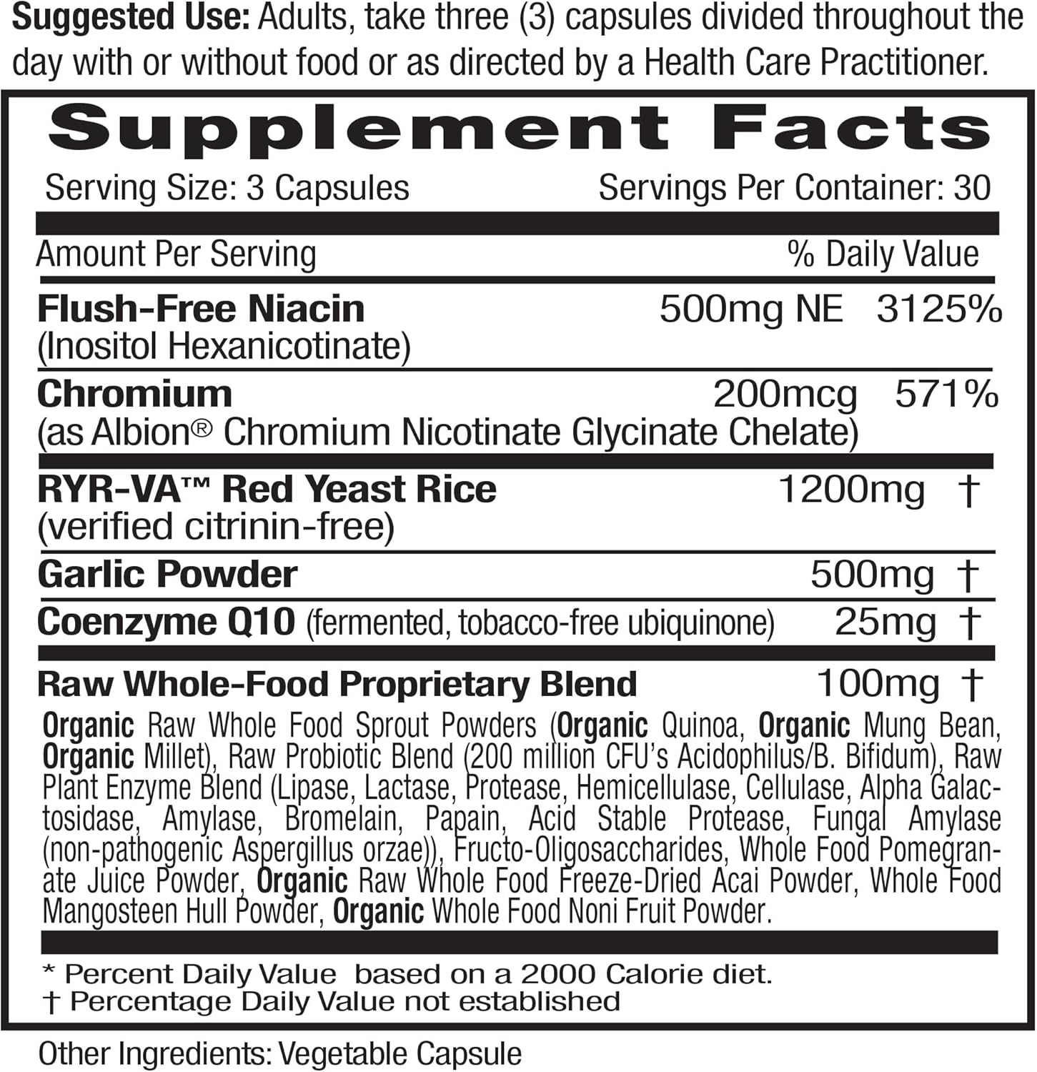 Heart and Circulatory Support Supplement with CoQ10, Flush-Free Niacin, RYR-VA, and Garlic - 90 Capsules by EMERALD LABS