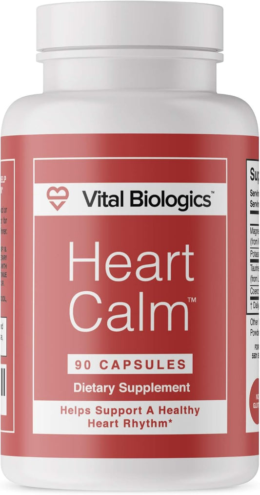 Heart Calm Supplement - Natural Formula for Healthy Heart Rhythm - 90 Capsules with Magnesium Taurate, Glycinate, Malate - Supports Heart Health