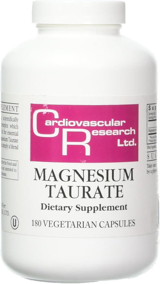 Heart Health Support: Ecological Formulas Magnesium Taurate Capsules 125mg, 180 Count