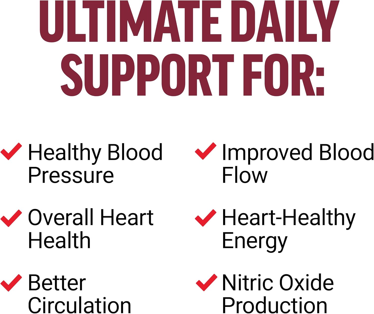 Heart Health Support Supplement with CoQ10, Beet Root Powder, Grape Seed Extract, Black Cherry - 30 Servings