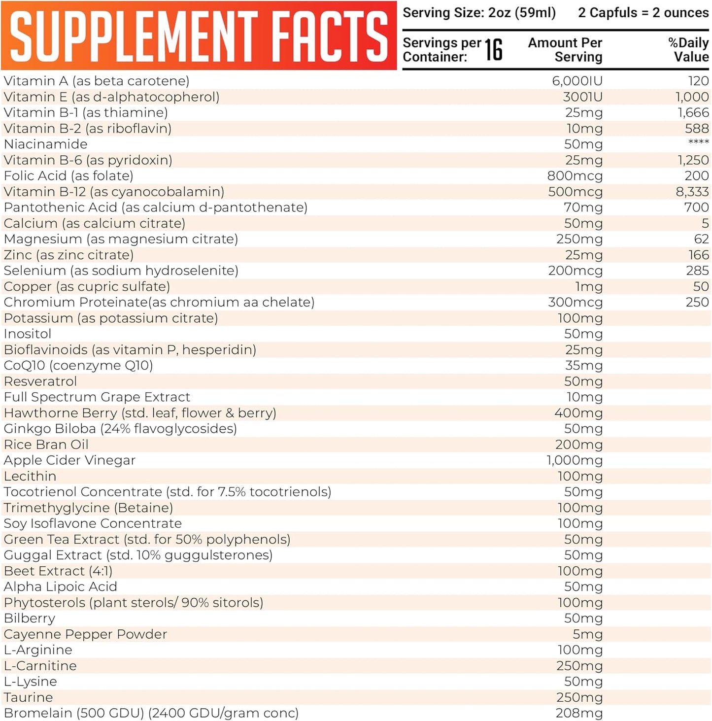 Heart Miracle Liquid Supplement - Supports Blood Pressure, Cholesterol, Cardiovascular Health - 32 oz, 16-32 Servings