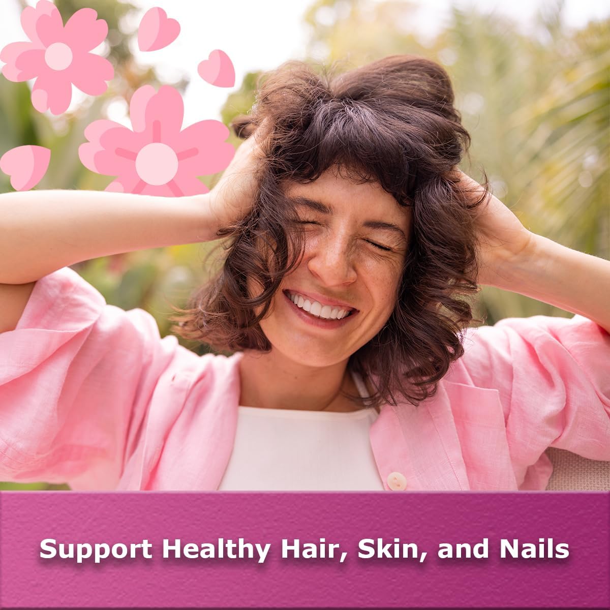 Heartland Pharma Biotin 10,000 MGC Jelly Beans - Hair, Skin & Nails Support - Vegan, Gluten-Free, Non-GMO - Strawberry Flavor - 120 Count