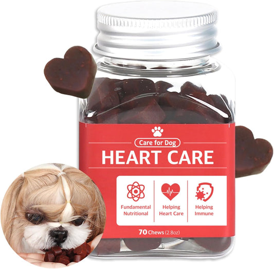 HeartUp Doctor By Dr.by Heart Care Supplements for Dogs - Soft Chews with Colostrum, L-Carnitine, and Coenzyme Q-10 - 2.82 oz (80g), 70 Cheese Flavored Chews