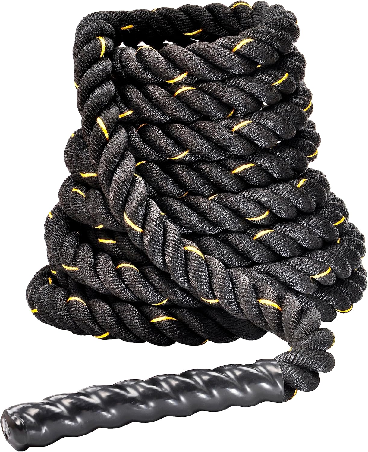 Heavy Duty Poly Dacron Battle Rope Set for Home Gym Workouts - 1.5-2 Inch Diameter, 30-50 FT Length - Fitvids