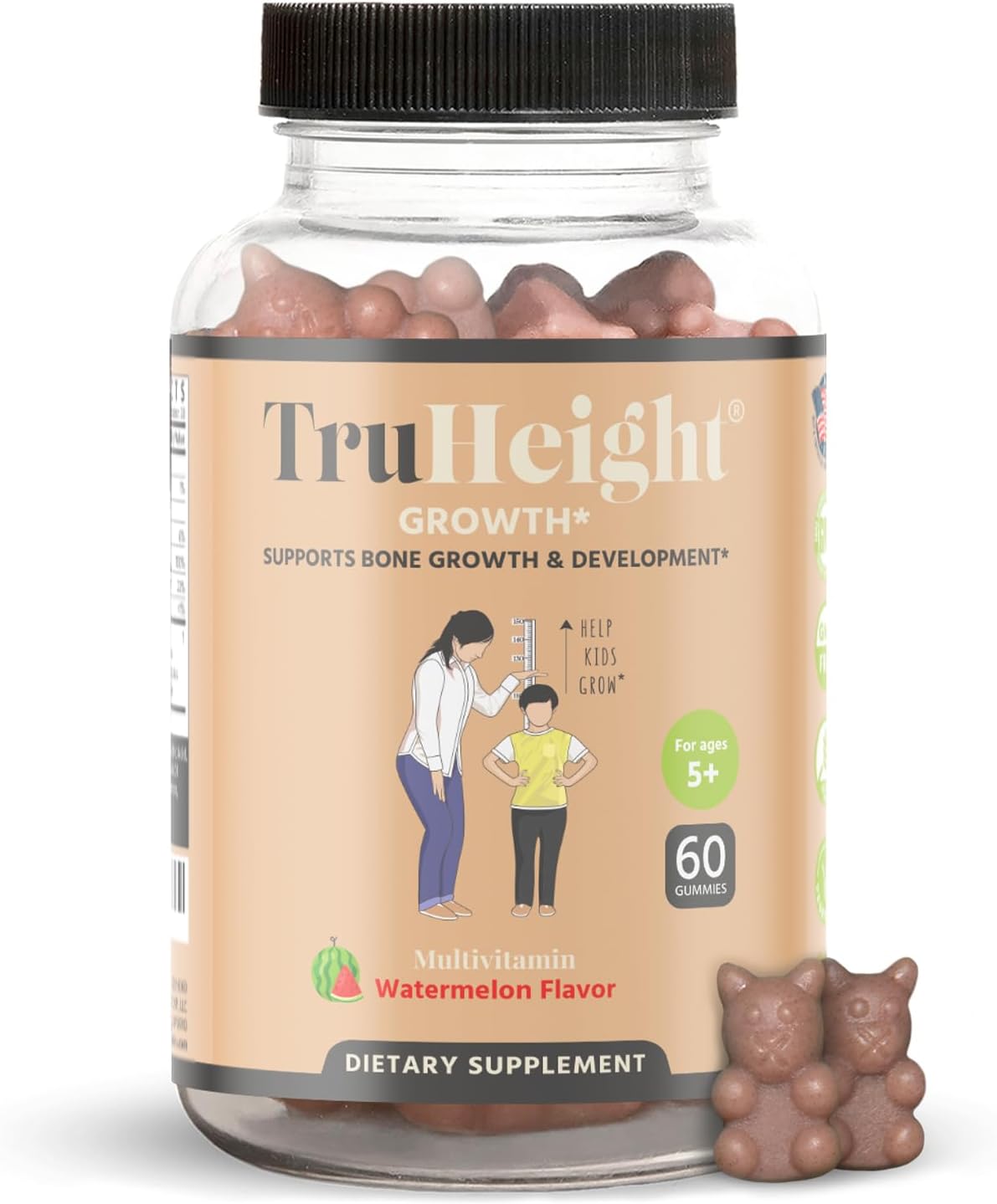 Height Growth Gummies for Kids & Teens - Pediatric Recommended with Ashwagandha & Calcium - Peak Height Increase Vitamins for Ages 5+