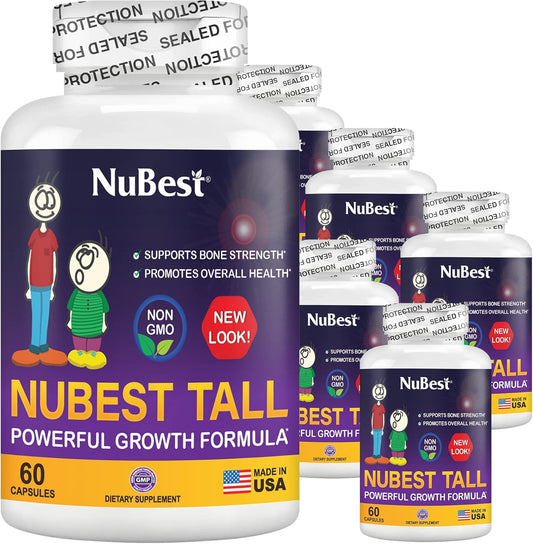 Height Growth Supplement for Children and Teens - Advanced Formula for Maximum Height Increase - Includes Calcium, Collagen, and Herbs - Pack of 6