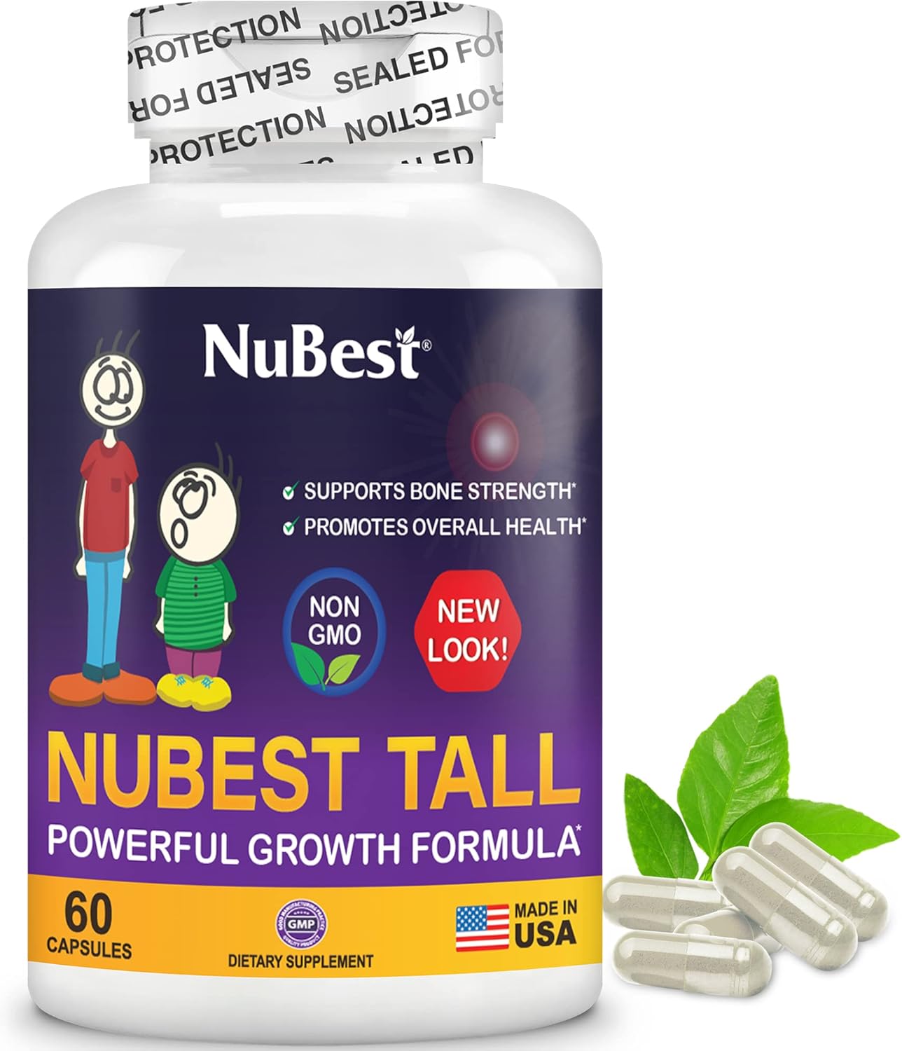 Height Growth Supplement for Children and Teens - Advanced Formula for Maximum Height Increase - Includes Calcium, Collagen, and Herbs - Pack of 6