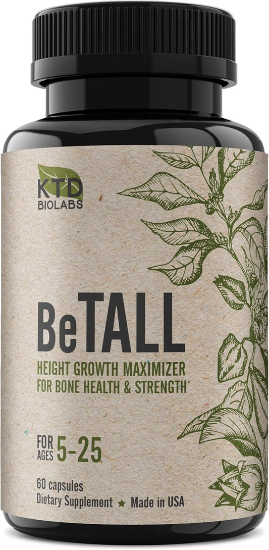 Height Increase & Growth Maximizer Capsules - Natural Kids & Adults Vitamins - Grow Taller Supplement for Children, Teens, Boys & Girls - Made in USA by KTD BIOLABS
