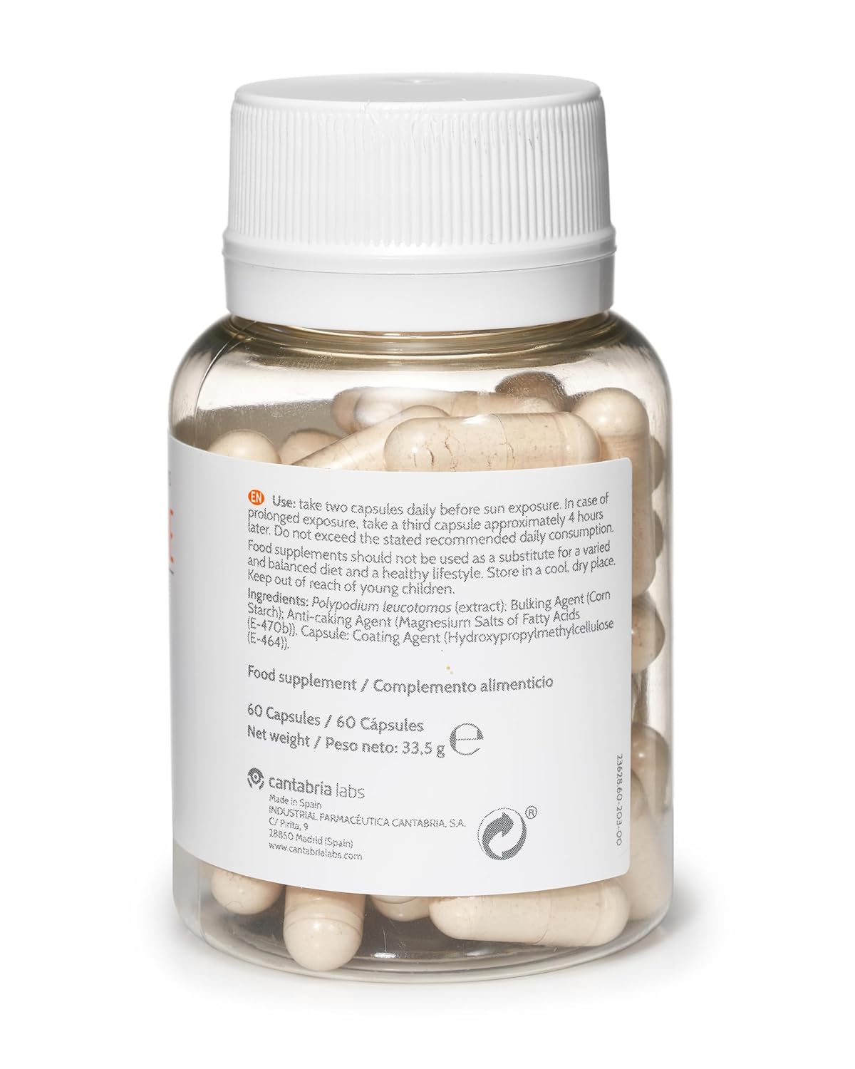 Heliocare Dietary Supplement: Antioxidant-Rich Formula with Polypodium Leucotomos Extract - 60 Veggie Capsules