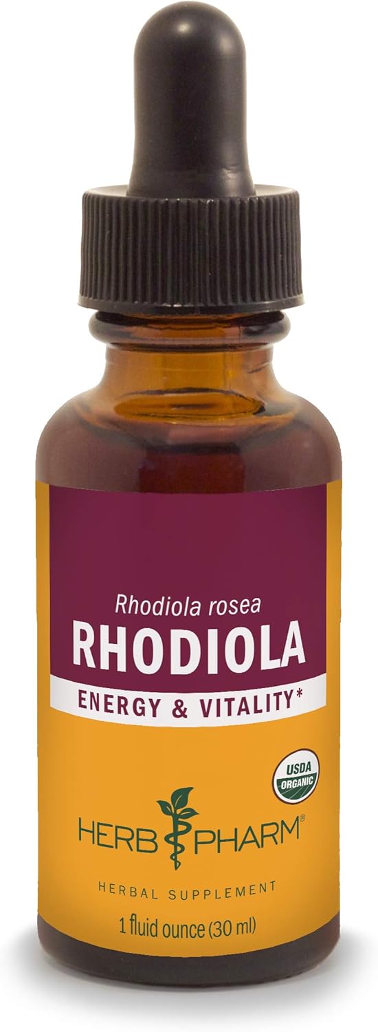 Herb Pharm Ashwagandha & Rhodiola Energy Boost Extracts, Alcohol-Free & Organic, 1 Oz Each