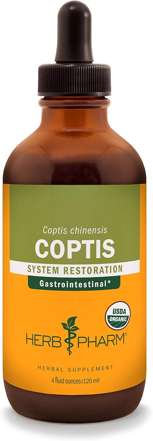 Herb Pharm Coptis Extract 4oz Bottle - Natural Digestive Support Supplement