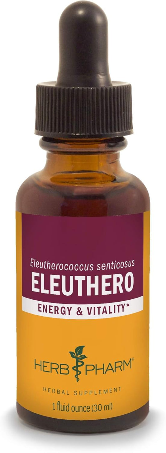 Herb Pharm Eleuthero Root Liquid Extract - Boost Energy and Endurance with Cane Alcohol, 1 oz