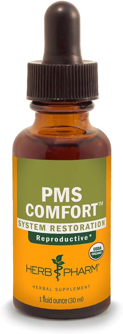 Herb Pharm PMS Comfort Herbal Formula - 1 Ounce Liquid Support for Premenstrual Syndrome