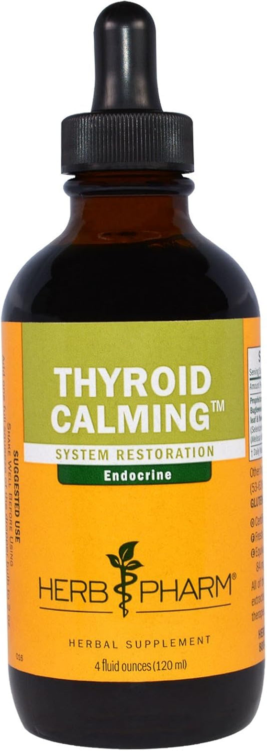 Herb Pharm Thyroid Calming Herbal Formula - Endocrine System Support 4 Oz Bottle