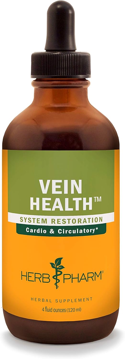 Herb Pharm Vein Health Liquid Herbal Formula - Cardiovascular & Circulatory Support - 4oz