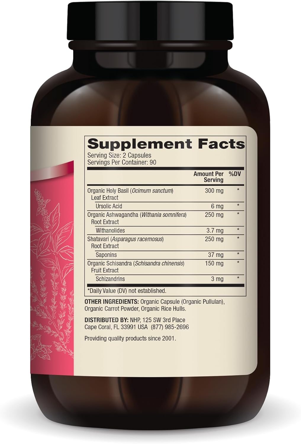 Herbal Adrenal Support by Dr. Mercola - 90 Servings (180 Capsules) - Mood & Stress Management Dietary Supplement - Non-GMO