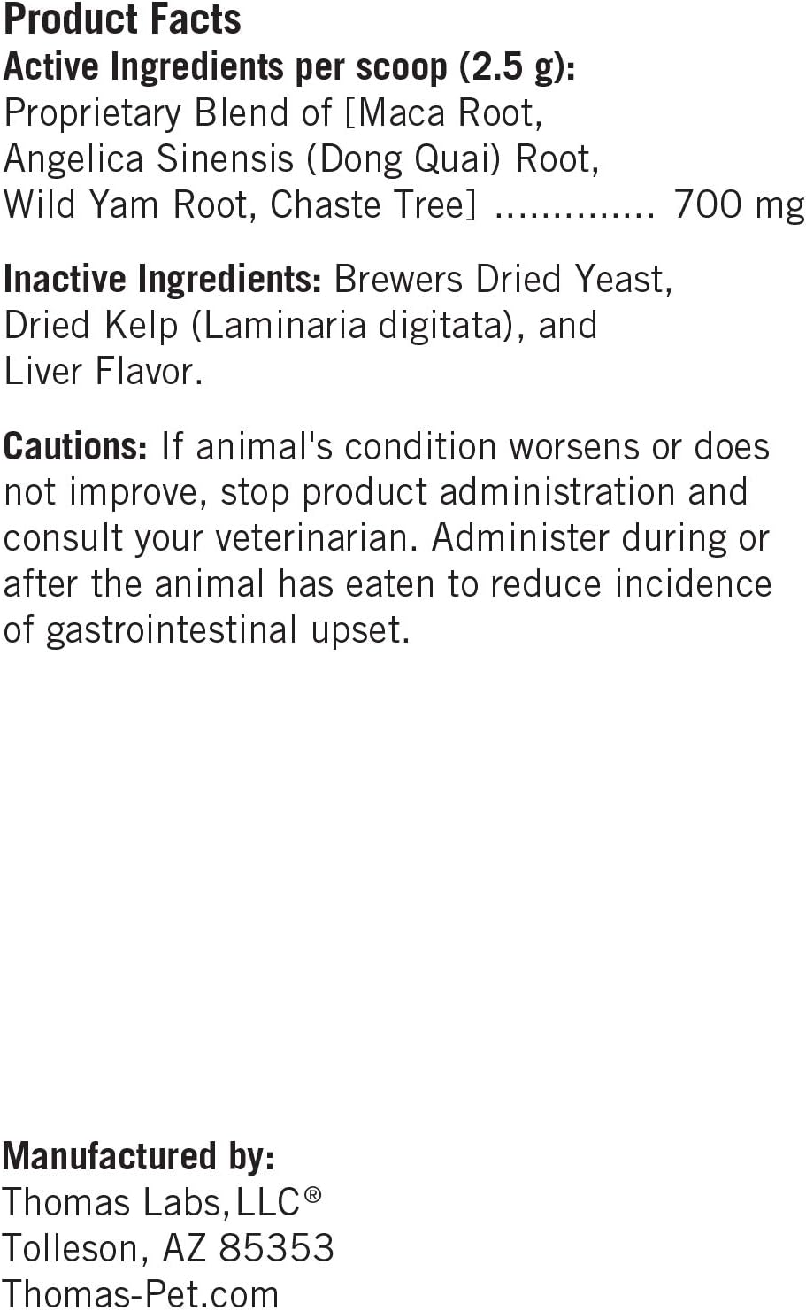 Herbal Breeding & Reproductive Supplement for Dogs & Cats by Thomas Labs