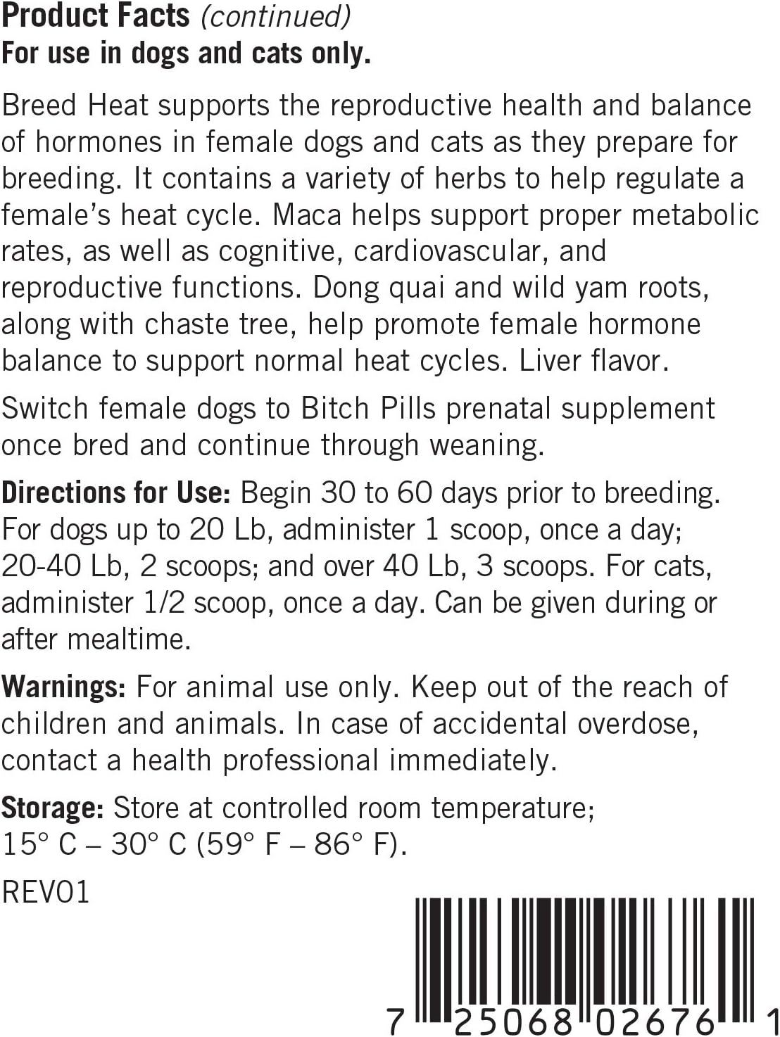 Herbal Breeding & Reproductive Supplement for Dogs & Cats by Thomas Labs